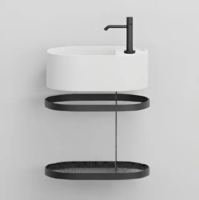 Консоль для ванной комнаты Cielo LES PETITES LPSTO46.NM матовый черный