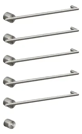 Полотенцесушитель электрический CEA EQUILIBRIO EQB15L = TRS01+SEL01(x5шт.)+BOT03 сталь полированная