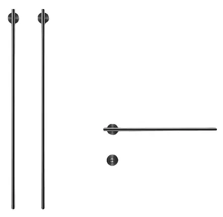 Полотенцесушитель электрический CEA EQUILIBRIO EQB73KDL = TRS01+SEL01+SEL02(x2шт.)+BOT03 BLACK DIAMOND POLISHED