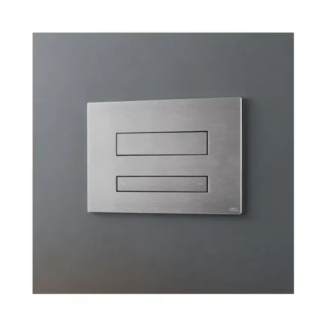 Клавиша смыва для встраиваемого бачка со встроенным гидроершиком 24.5*0.4*h15.5, сталь полированная