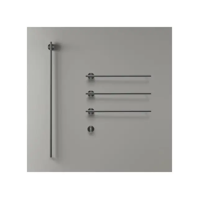 Полотенцесушитель электрический CEA EQUILIBRIO EQB54KDS = TRS01+SEL01(x3шт.)+SEL02+BOT03 BLACK DIAMOND SATIN