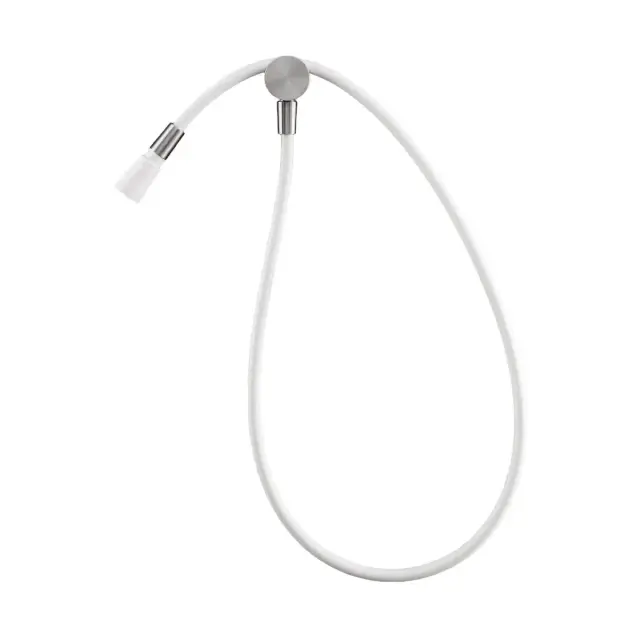 Душевая лейка CEA Free ideas FLX05WS цвет-СТАЛЬ SATIN/шланг силикон WHITE