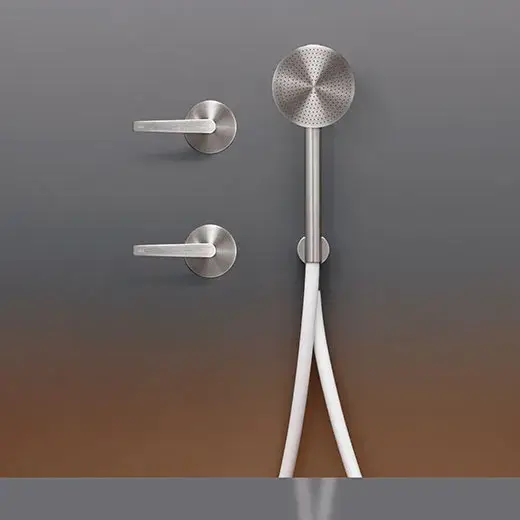 Смеситель для душа CEA Flag FLG22HWS СТАЛЬ SATIN/шланг силикон WHITE