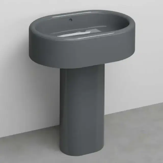 Раковина без перелива+пьедестал слив в стену+крепление Cielo ITACA