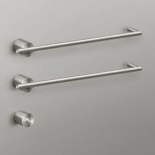 Полотенцесушитель электрический CEA EQUILIBRIO EQB12S = TRS01+SEL01(x2шт.)+BOT03 матовая сталь