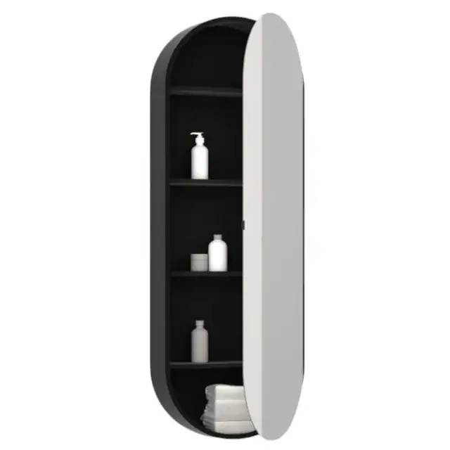 Зеркальный шкаф Cielo ELIO SLIM SPELSCL.NM корпус-матовый черный