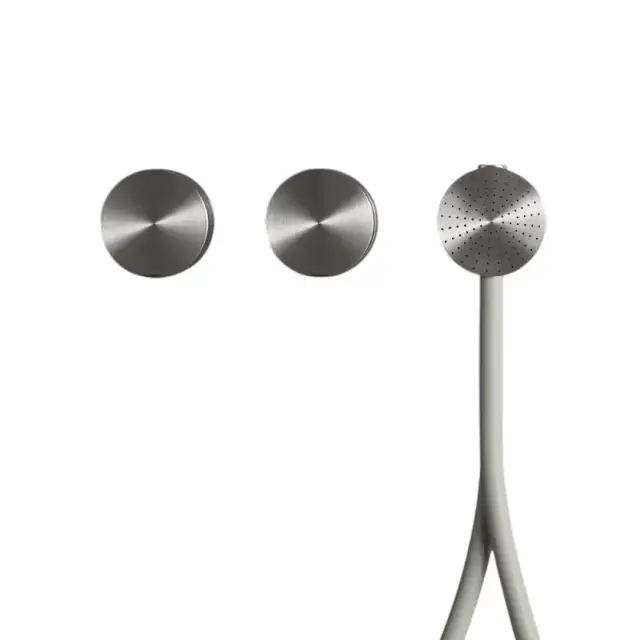 Смеситель для душа CEA Giotto GIO83WS матовая сталь, шланг - white