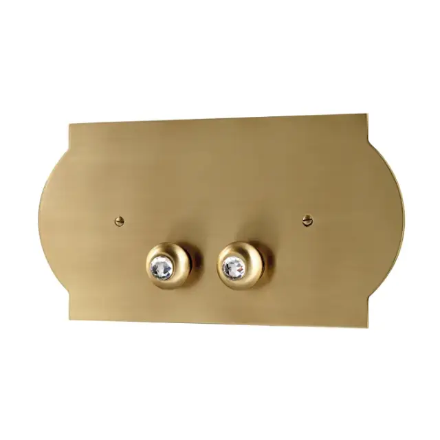 3SC Square Plaque Кнопка смыва для унитаза, латунь, цвет: Polished Brass/Swarovski SPL00OL/SW