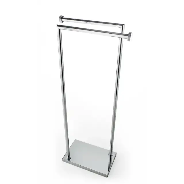 3SC Ribbon Стойка напольная с 2 полотенцедержателями, цвет: Matt Satin Nickel RB50NX