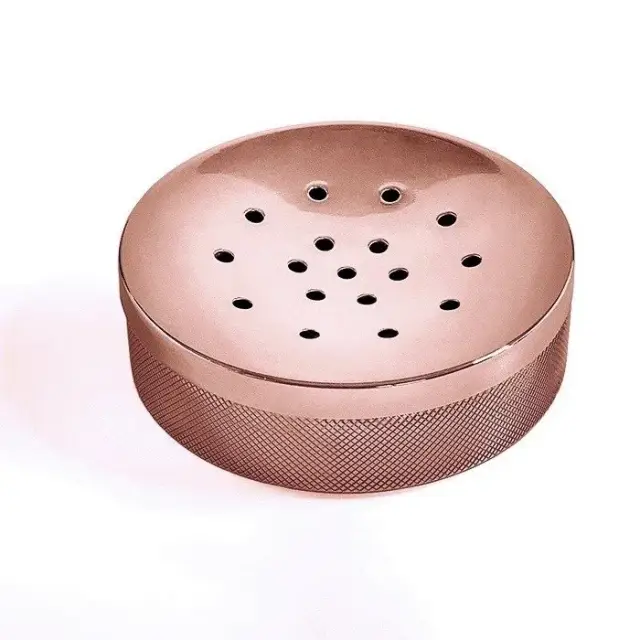 3SC Ribbon Мыльница с латунной чашей, настольная, цвет: Matt Pink Gold RB01AGDRM