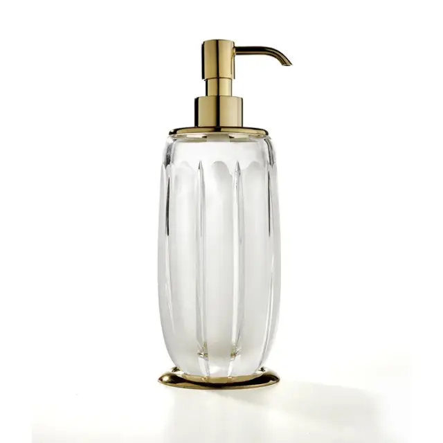 3SC Montblanc Дозатор для жидкого мыла, настольный, стеклянная колба, цвет: matt gold 24Kt MB01DACRGO