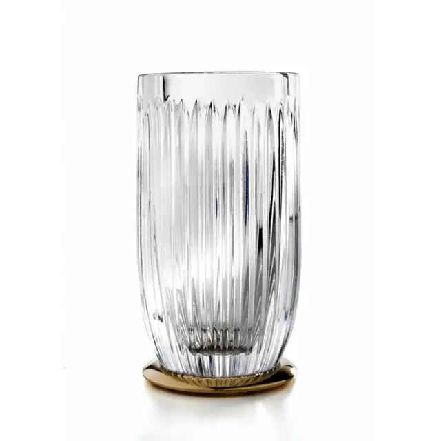 3SC Elegance Стакан для зубных щеток настольный, стеклянный прозрачный, цвет: matt satin brass EL03ACRLX