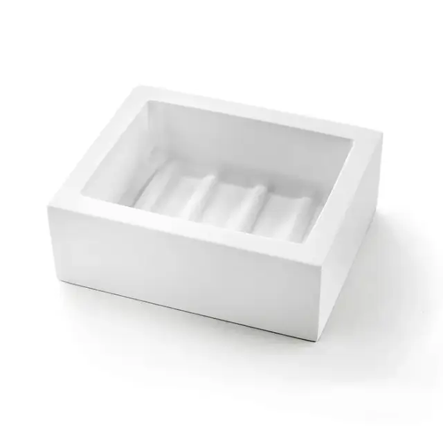 3SC Bemood Мыльница с композитной чашей, настольная, цвет: matt white BEMW01A