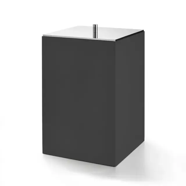 3SC Bemood Ведро для мусора с крышкой, напольное, цвет: Matt Black/Chrome BEMN64ASL