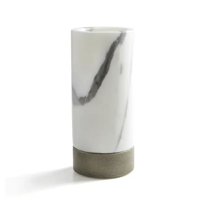 3SC Apuana 2.0 Стакан для зубных щеток настольный, мрамор, цвет: polished satin nickel AP03ANK