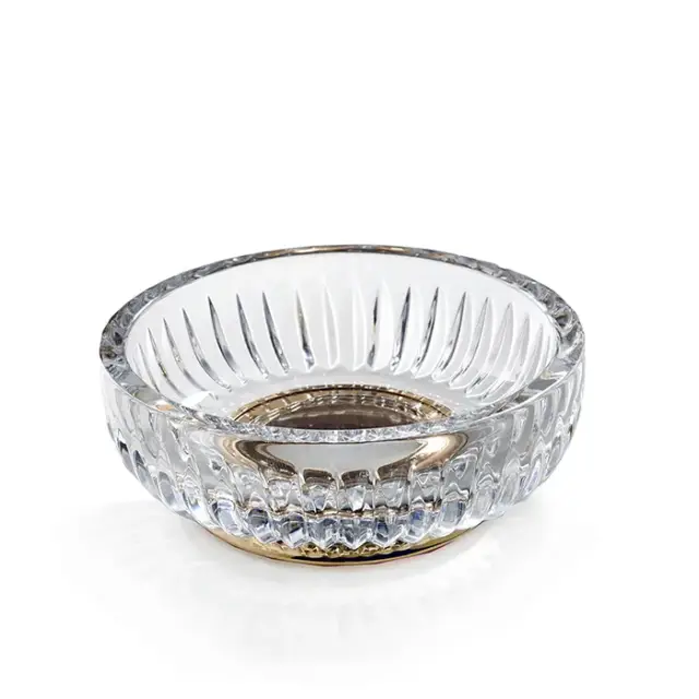 3SC Elegance Мыльница со стеклянной чашей, настольная, цвет: золото 24к. матовый EL01ACRGO