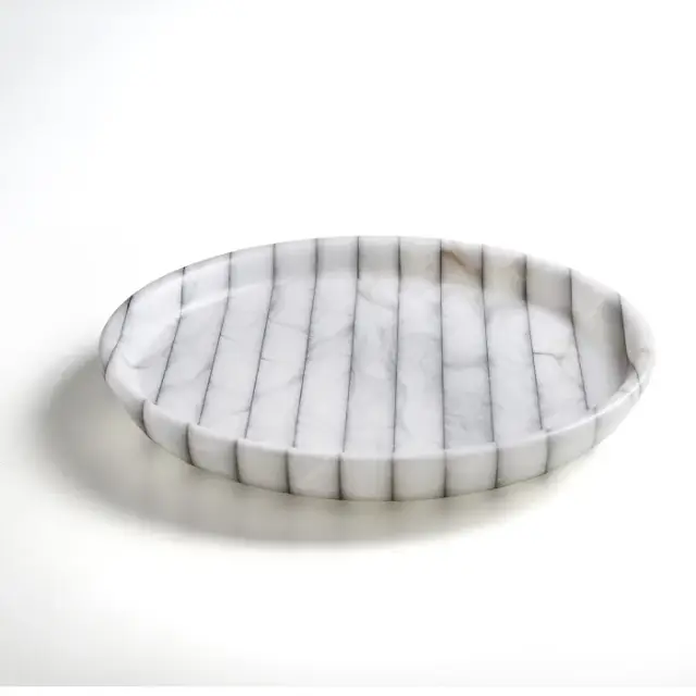 3SC Rigato Лоток универсальный, настольный, цвет: натуральный Alabastro/хром AL66