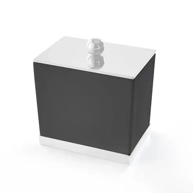 3SC MooD Deluxe Баночка универсальная, 10х10х7 см, настольная, цвет чёрный мат. белый мат. MDN48ABO