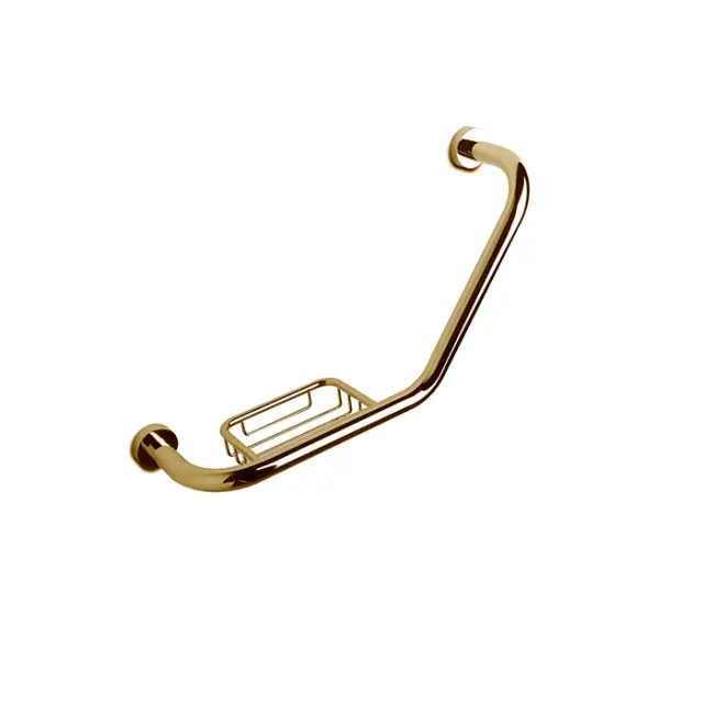 3SC Hotel Поручень 45х11хh24 см, с мыльницей-сеткой, цвет: золото Lucido HO88GGD