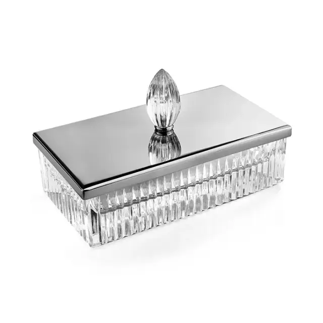 3SC Elegance Баночка универс., 23х12,5хh12 см, настольная, цвет прозрачный хрусталь хром EL78ACRSL
