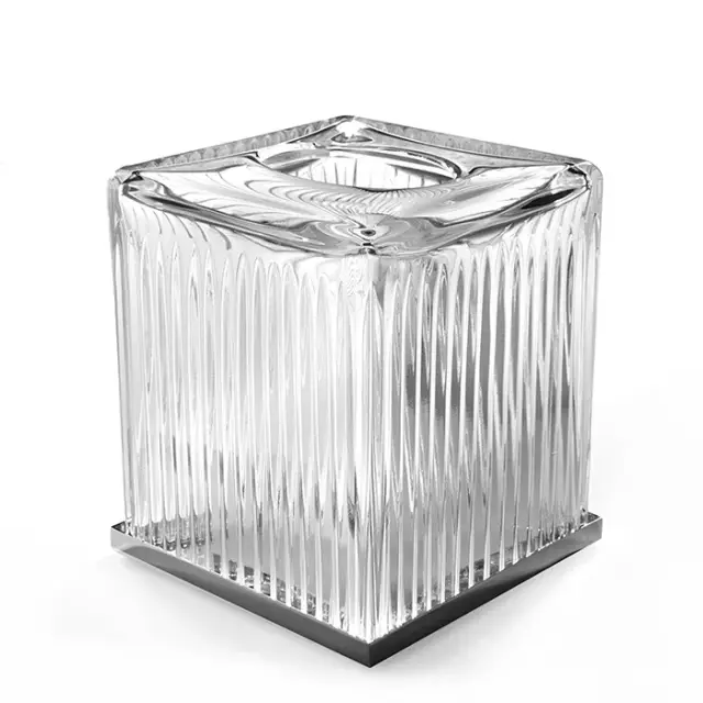 3SC Elegance Контейнер для бумажных салфеток, 13х13х15 см, настольный, цвет хром EL71ACRSL