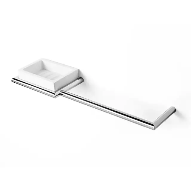 3SC Guy Полотенцедержатель и мыльница слева, подвесной, цвет: белый матовый/хром GU10SXSL