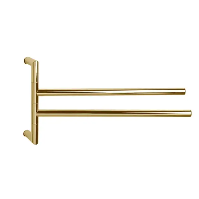 3SC Guy Полотенцедержатель двойной, поворотный, плечо 35см, цвет золото Lucido GU19GD