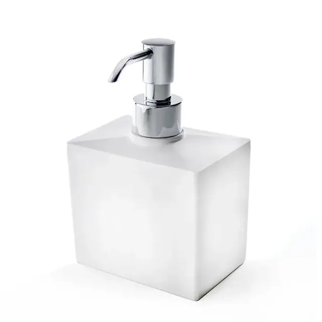 3SC Mood White Дозатор для жидкого мыла, настольный, керамическая колба, цвет: хром MW01DASL