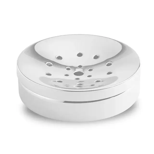 3SC Metal TonDa Мыльница с латунной чашей, настольная, цвет: белый MET01ABO