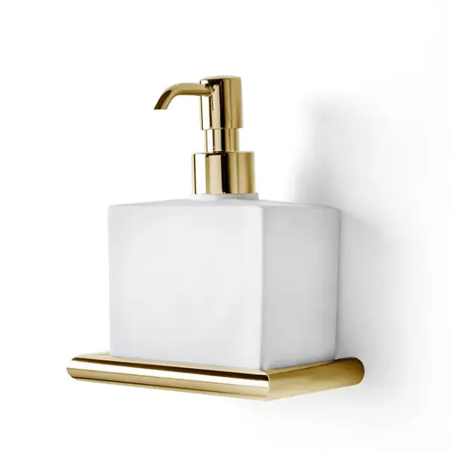 3SC Guy Дозатор для жидкого мыла, подвесной, композитная колба, цвет: золото Lucido GU01DGD