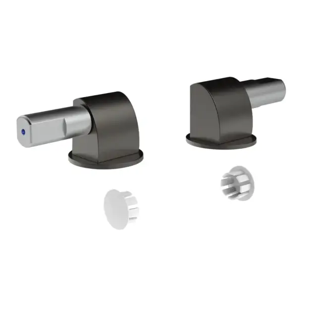 Gessi Петли плавного закрывания сиденья унитаза и пробки для отв., цвет: black metal brushed PVD 37584#707