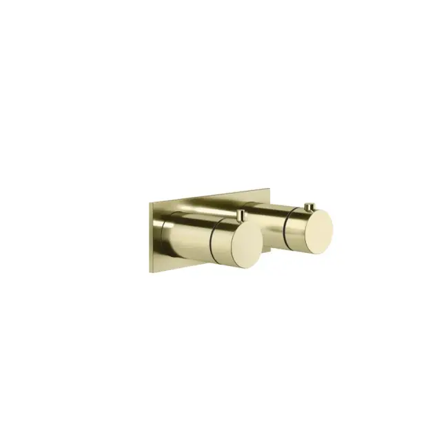 Gessi Ingranaggio Встраиваемый термостат для душа, с 2мя независимыми выходами, цвет: brass PVD 63334#710