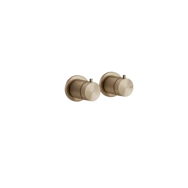 Gessi 316 Bath&Shower Внешняя часть термост. смесителя, цвет: warm bronze brushed PVD 54236#726