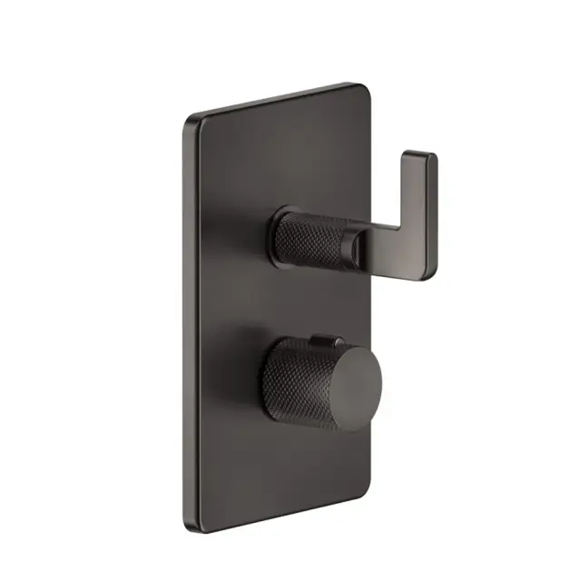 Gessi Inciso Термостатический смеситель на 1 источн (внешн часть), цвет: black metal brushed PVD 58132#707