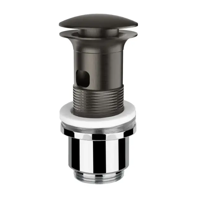 Gessi Донный клапан Stop&Go для раковины с переливом, цвет: black metal brushed PVD 01422#707