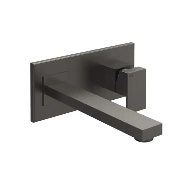 Gessi Rettangolo Встраиваемый однорычажный смеситель, излив 25,6 cм, цвет: black metal brushed PVD 44838#707
