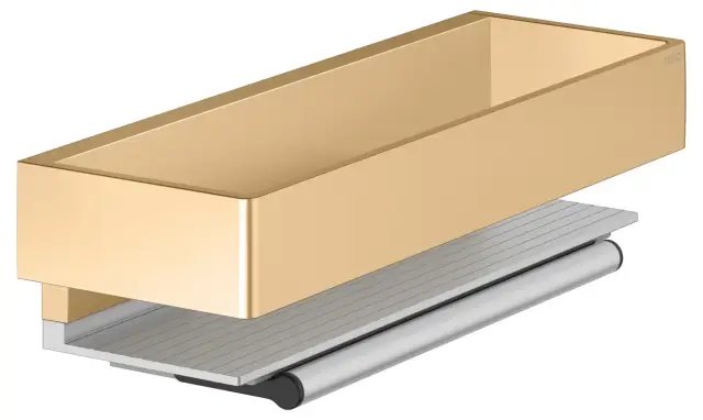 Keuco Edition 11 Корзинка для душа со встроенным стеклоочестителем, подвесная, цвет: латунь/хром 11159 250000