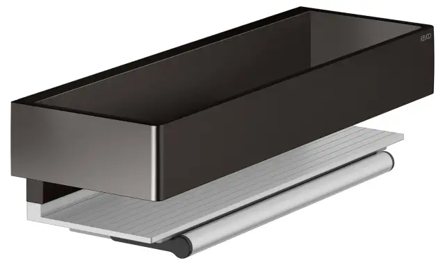 Keuco Edition 11 Корзинка для душа со встроенным стеклоочестителем, подвес., цвет:титан черный/алюм. 11159 350000