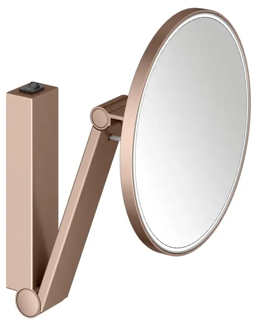 Keuco Kosmetikspiegel Косметическое зеркало подвес., 5ти крат. увелич., подсветка, цвет:красное зол. 17612 299004