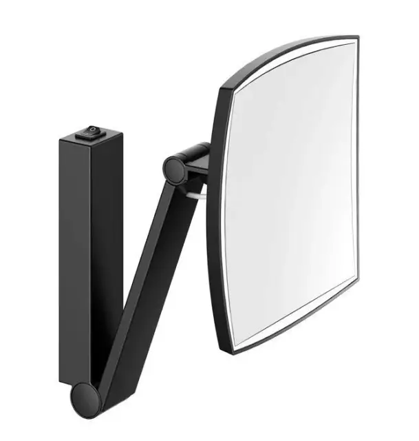 Keuco Kosmetikspiegel Косметическое зеркало подвес., 5ти кратное увелич., подсветка, цвет:хром черн. 17613 139004