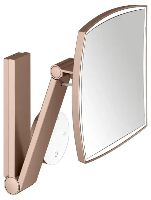 Keuco Kosmetikspiegel Косметическое зеркало подвес., 5ти крат. увелич., подсветка, цвет:красное зол. 17613 299002