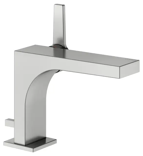 Keuco Edition 11 Смеситель для раковины рычажный 110, с д/к и гарнит. для слива, цвет:нерж. сталь 51104 210000