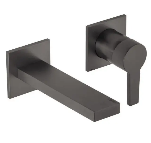 Keuco Edition 11 Смеситель для раковины рычаж., 2 потреб., изл. 26,5 см, встр., цвет:хром черный 51116 130202