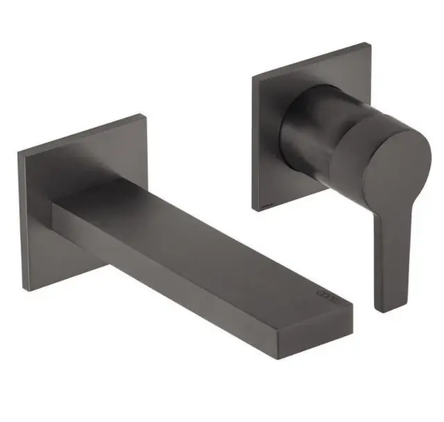 Keuco Edition 11 Смеситель для раковины рычаж., 2 потреб., изл. 18,7 см, встр., цвет:хром черный 51116 130200