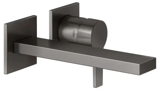 Keuco Edition 11 Смеситель для раковины рычаж., 2 потреб., излив 18,7см, встр., цвет:титан черный 51116 350200