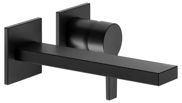 Keuco Edition 11 Смеситель для раковины рычаж., 2 потреб., излив 18,7 см, встр., цвет:черный мат. 51116 370200