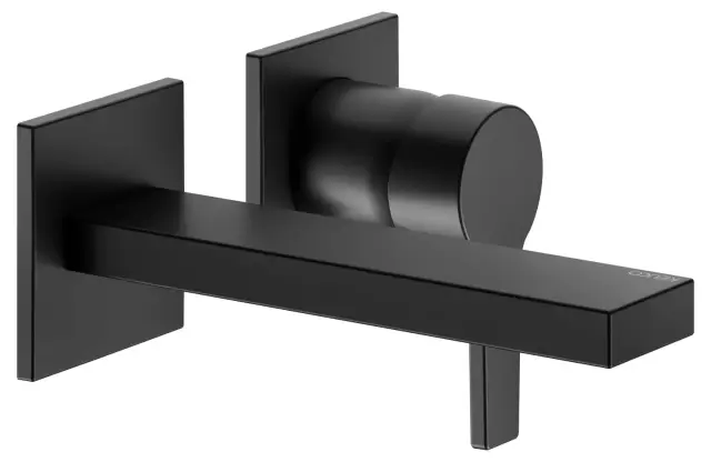 Keuco Edition 11 Смеситель для раковины рычаж., 2 потреб., излив 21,9 см, встр., цвет:черный мат. 51116 370201