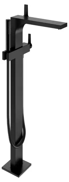 Keuco Edition 11 Смеситель для ванны, напольный, ручной душ, шланг, излив 81,7см, цвет: черный мат. 51127 370100