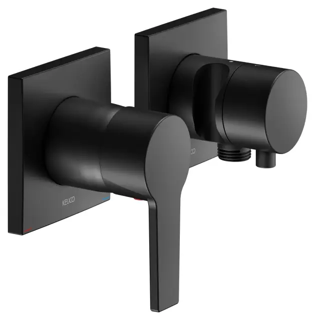 Keuco Edition 11 Смеситель для душа встр., внеш. часть, 2 потреб., с переключ., цвет: черный матовый 51151 371222