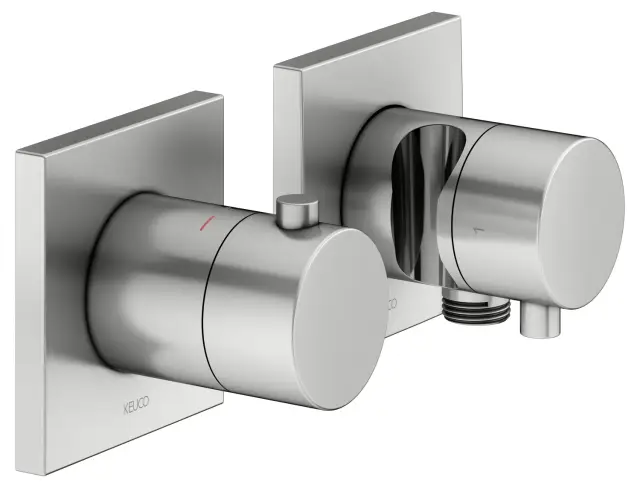 Keuco Edition 11 Смеситель для душа термостатический 2 потреб., встр., внеш. часть, цвет:нерж. сталь 51153 211222